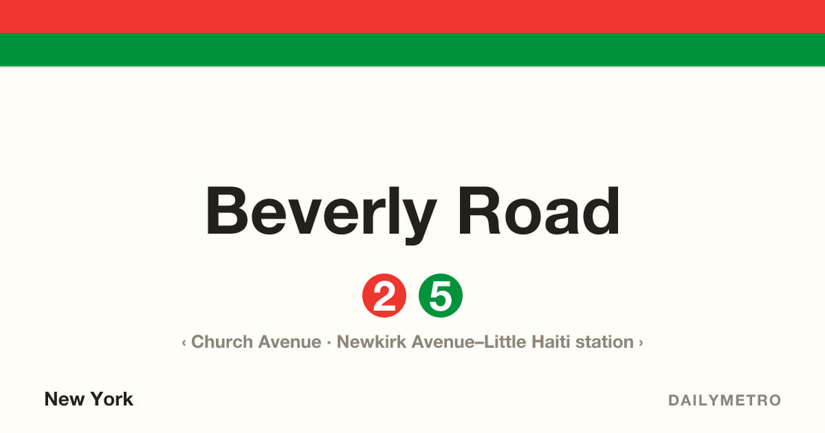 Beverly Road station · Lines 2, 5