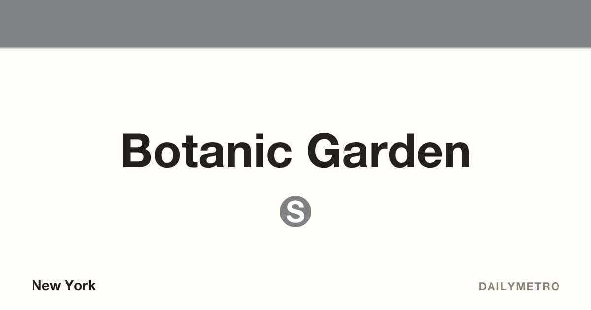Botanic Garden station · Lines S