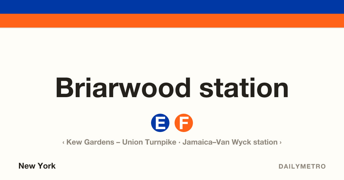 Briarwood station · Lines E, F