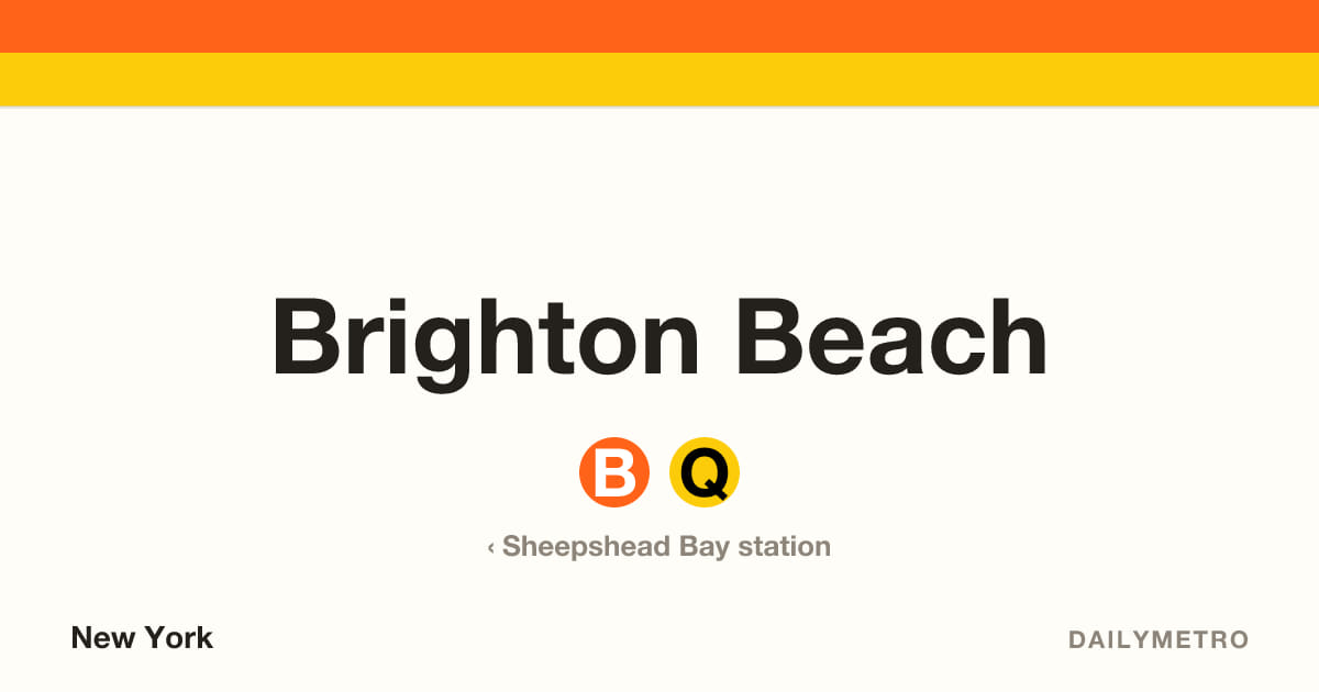 Brighton Beach station · Lines B, Q