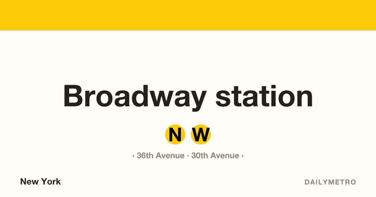 Broadway station · Lines N, W