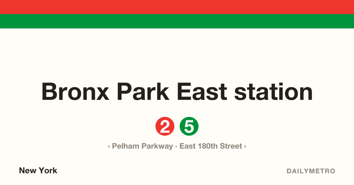 Bronx Park East station · Lines 2, 5