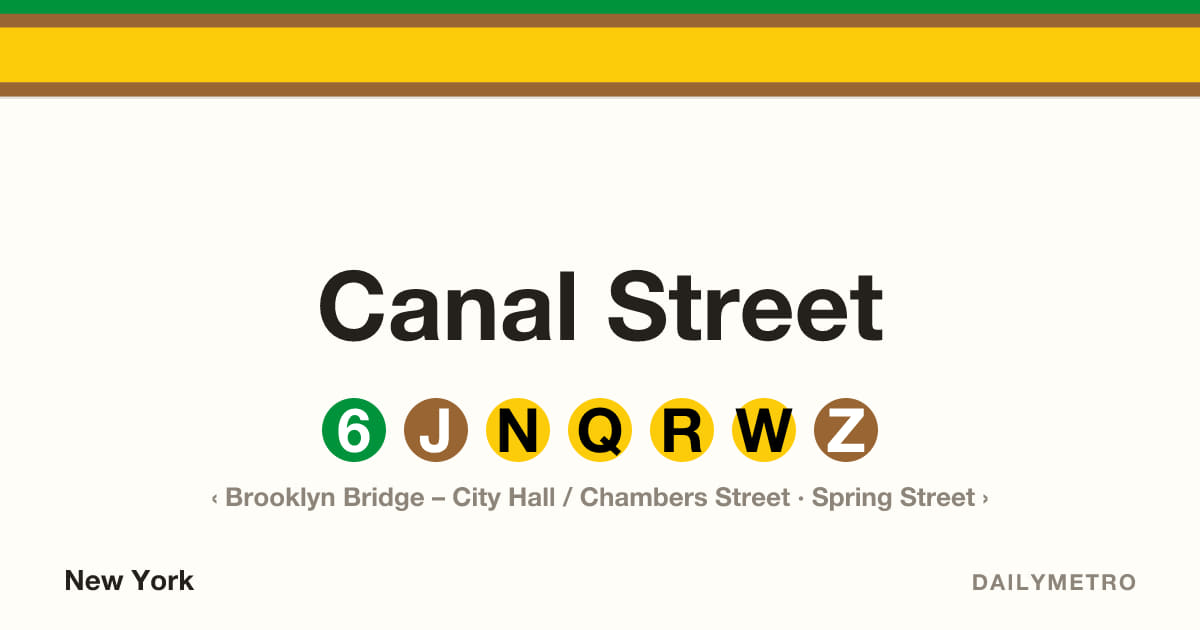 Canal Street station · Lines 6, J, N, Q, R, W, Z