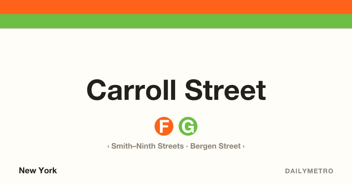 Carroll Street station · Lines F, G