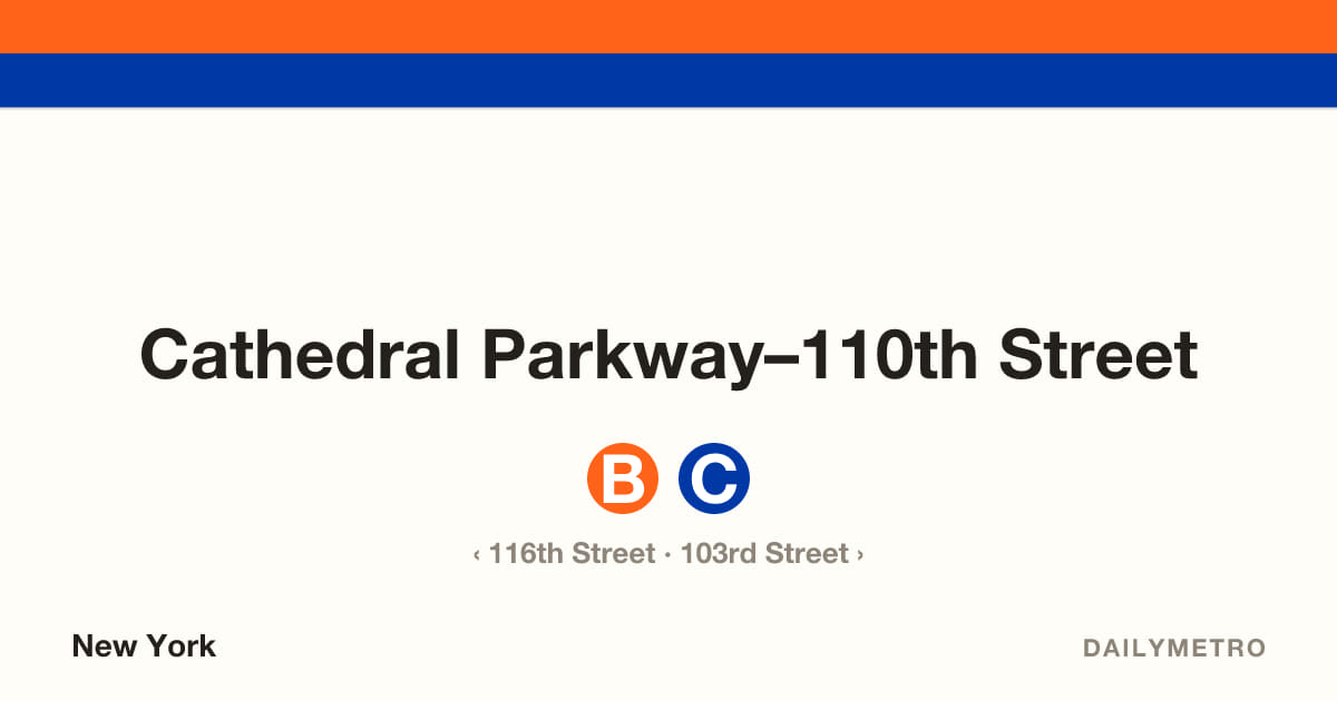 Cathedral Parkway–110th Street station · Lines B, C