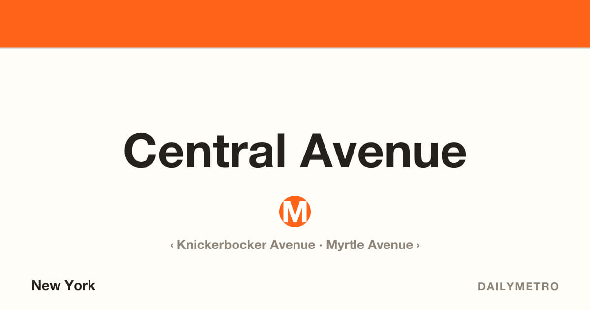 Central Avenue station · Lines M