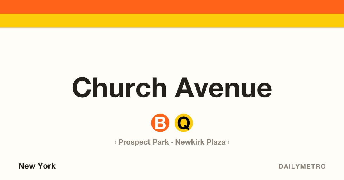 Church Avenue station · Lines B, Q
