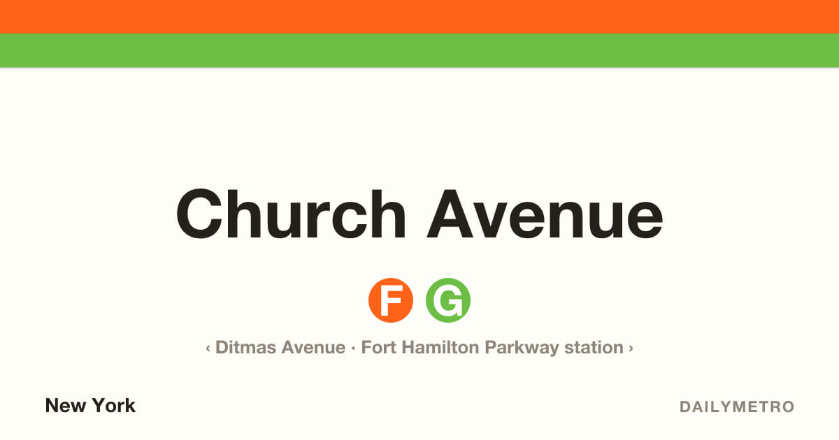 Church Avenue station · Lines F, G