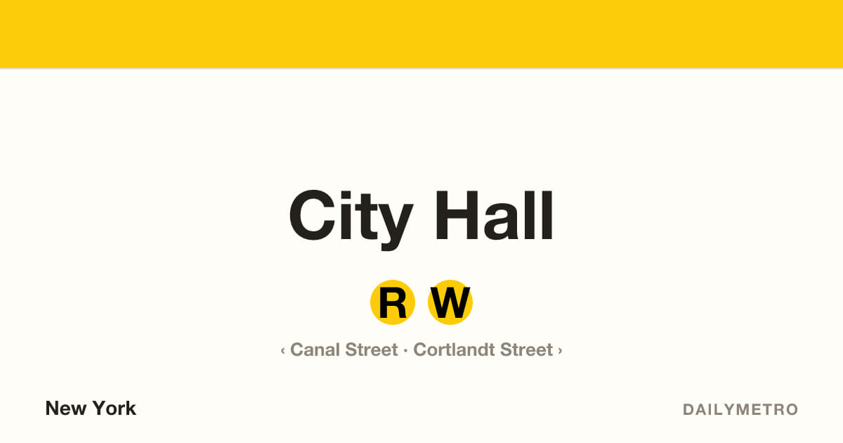City Hall station · Lines R, W