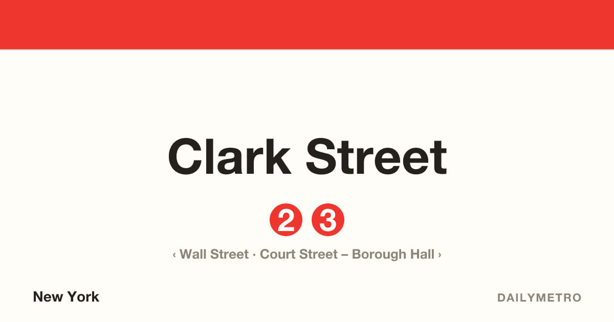 Clark Street station · Lines 2, 3