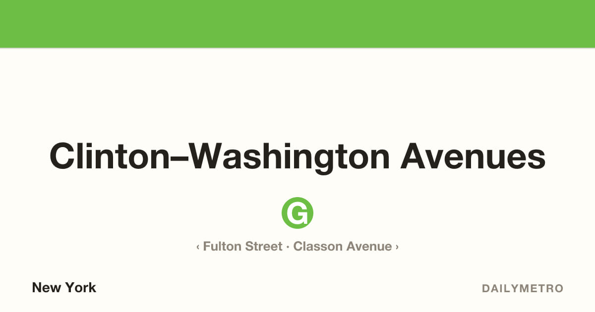 Clinton–Washington Avenues station · Lines G