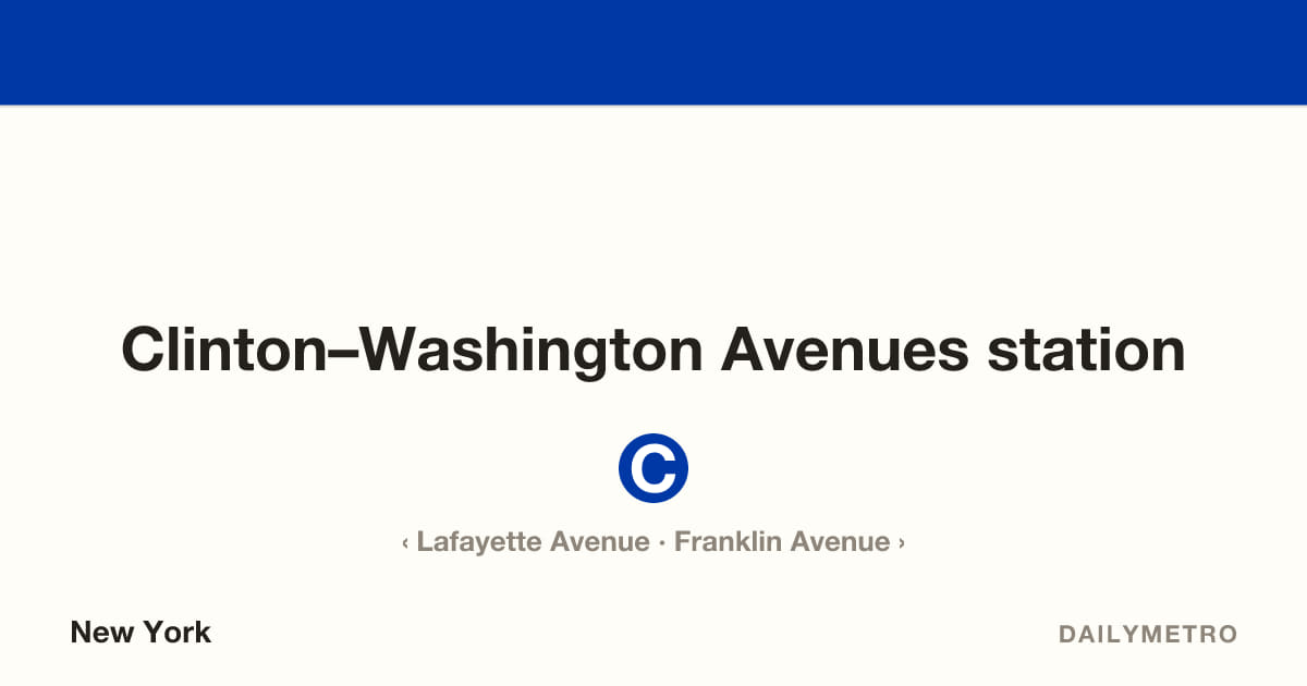 Clinton–Washington Avenues station · Lines C