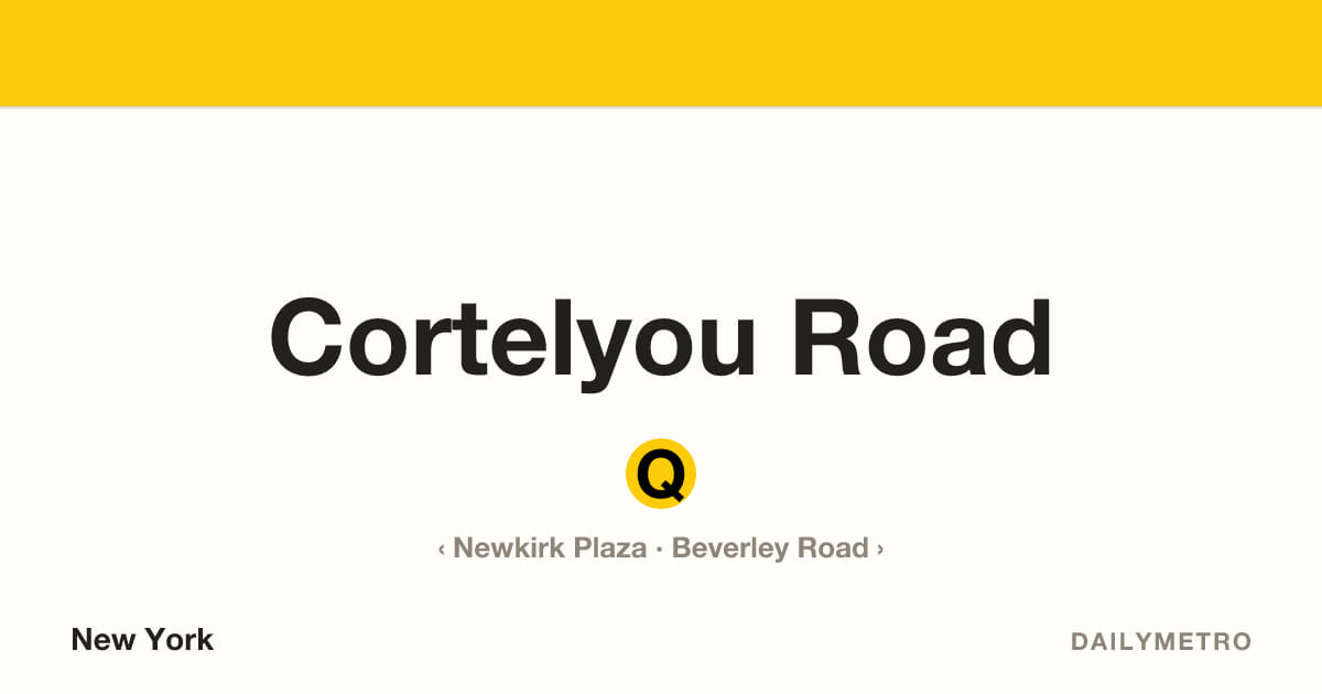 Cortelyou Road station · Lines Q