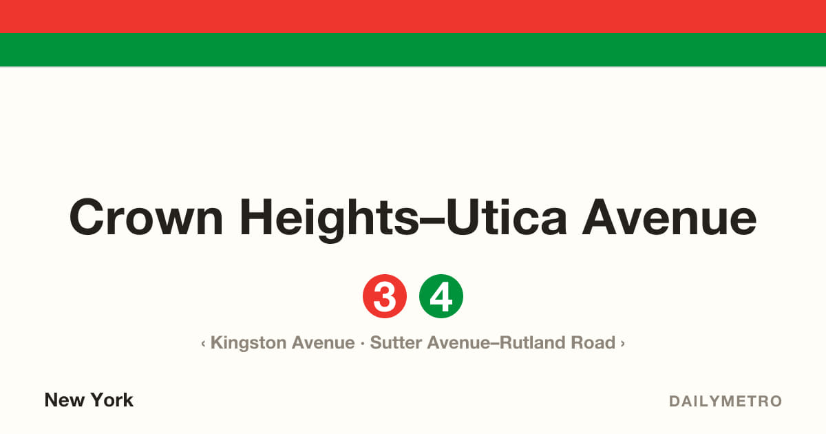 Crown Heights–Utica Avenue station · Lines 3, 4