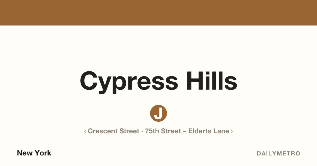 Cypress Hills station · Lines J