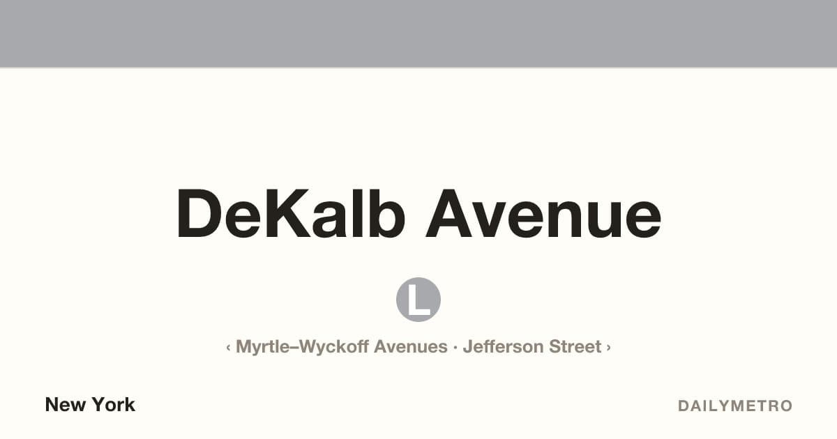 DeKalb Avenue station · Lines L