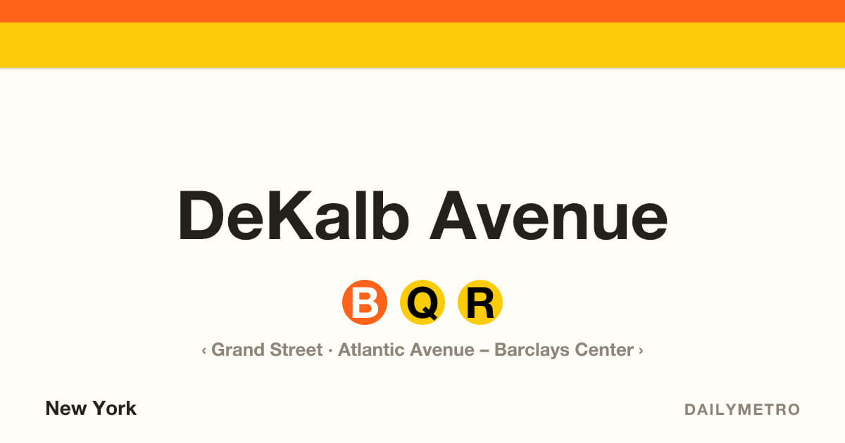 DeKalb Avenue station · Lines B, Q, R