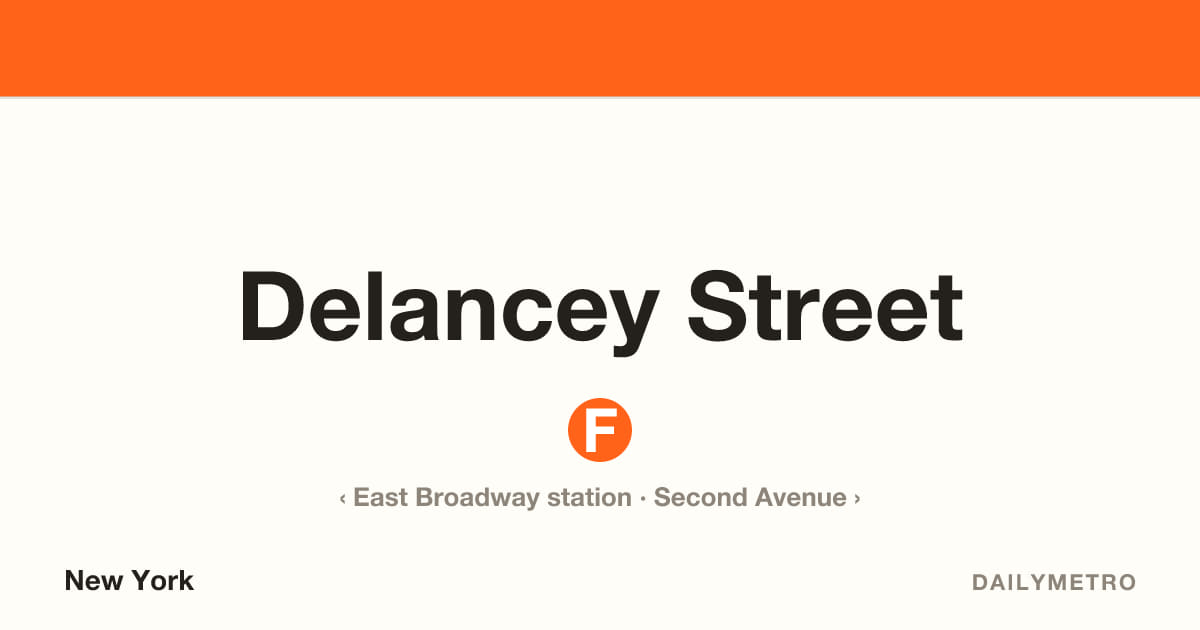 Delancey Street station · Lines F