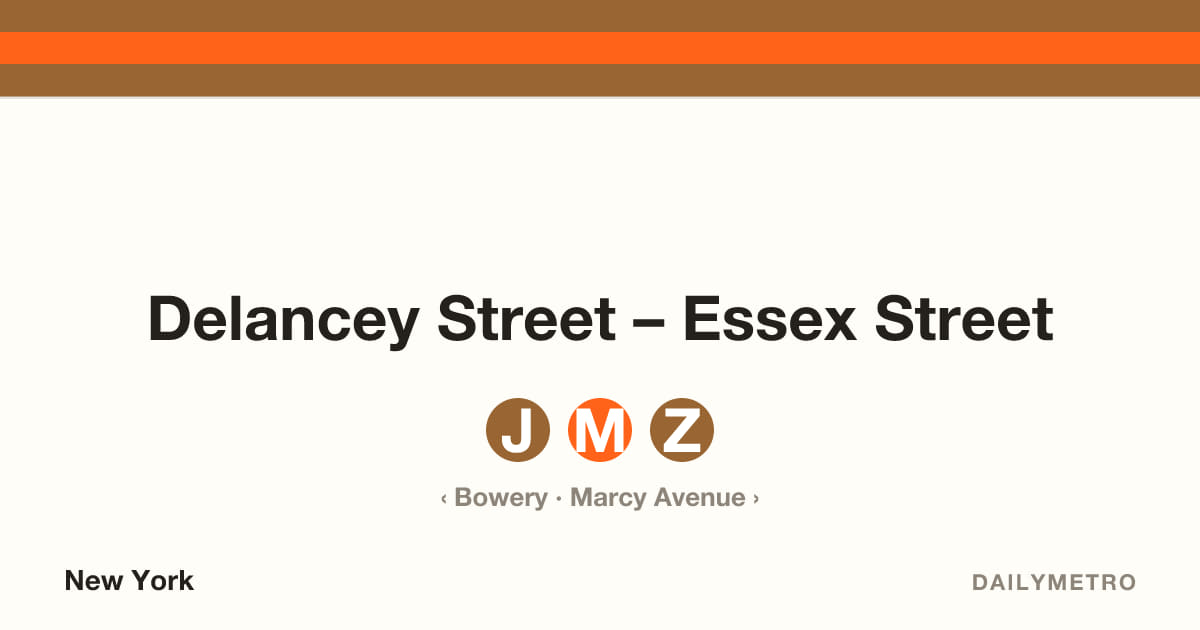 Delancey Street – Essex Street station · Lines J, M, Z
