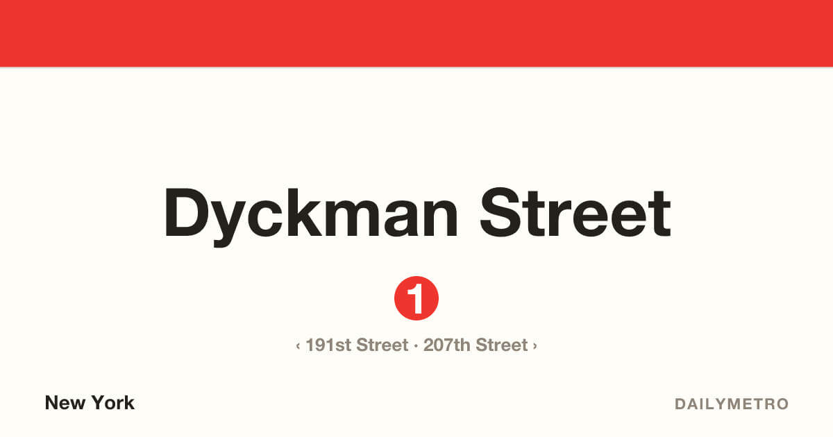 Dyckman Street station · Lines 1