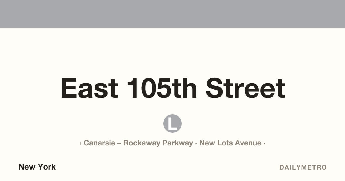 East 105th Street station · Lines L