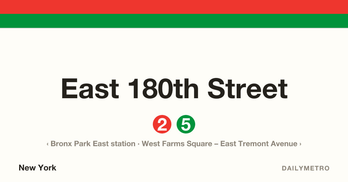 East 180th Street station · Lines 2, 5