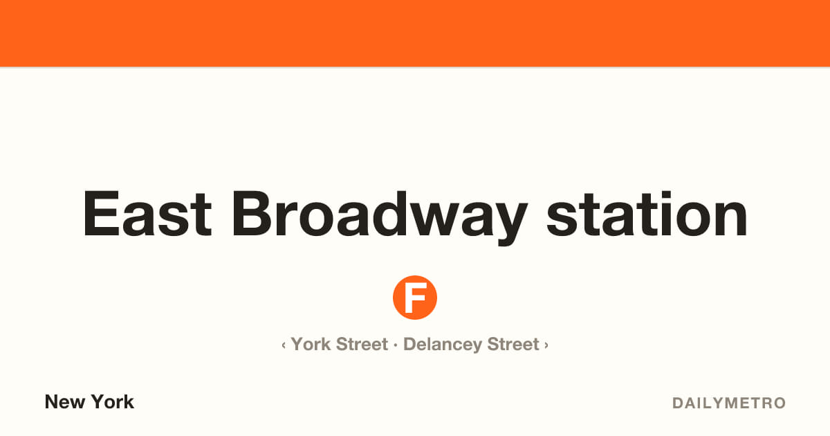 East Broadway station · Lines F