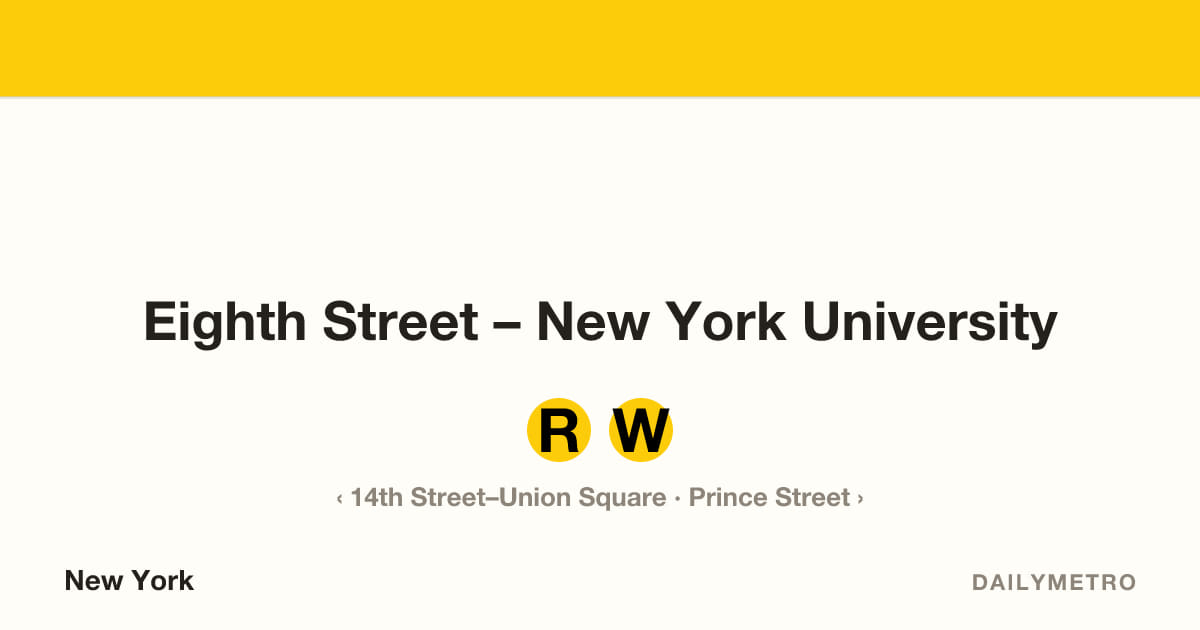 Eighth Street – New York University station · Lines R, W