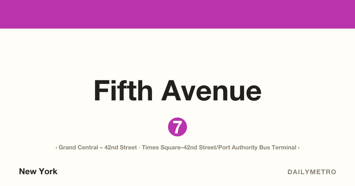 Fifth Avenue station · Lines 7