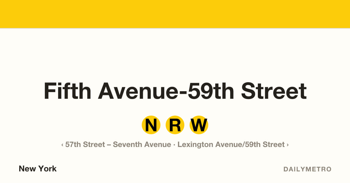 Fifth Avenue-59th Street station · Lines N, R, W