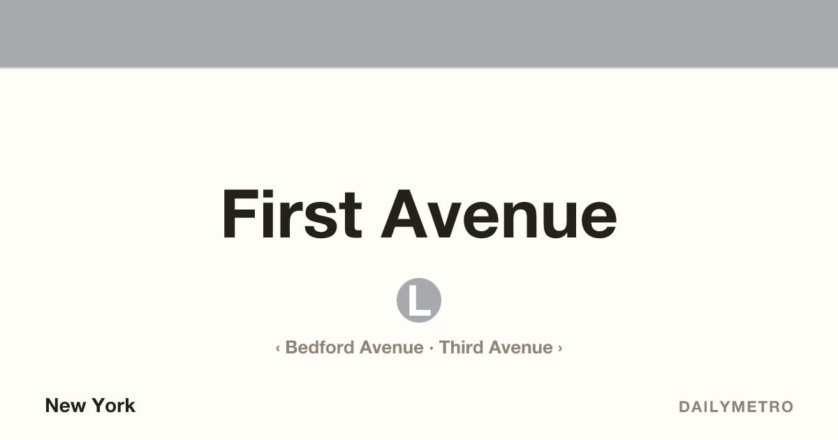 First Avenue station · Lines L