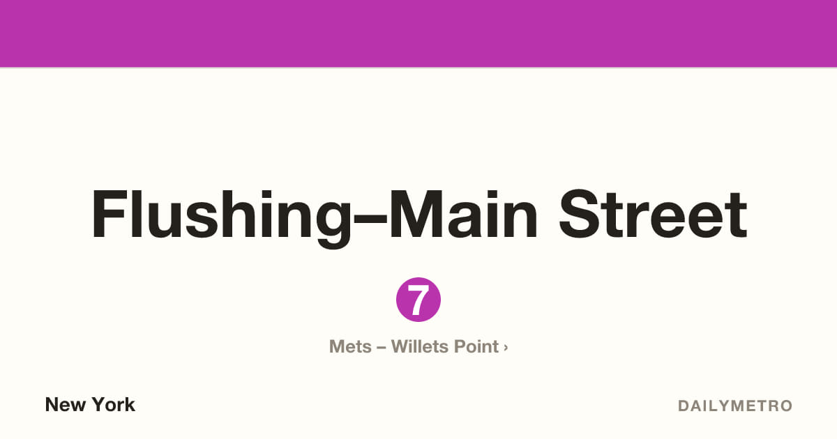 Flushing–Main Street station · Lines 7