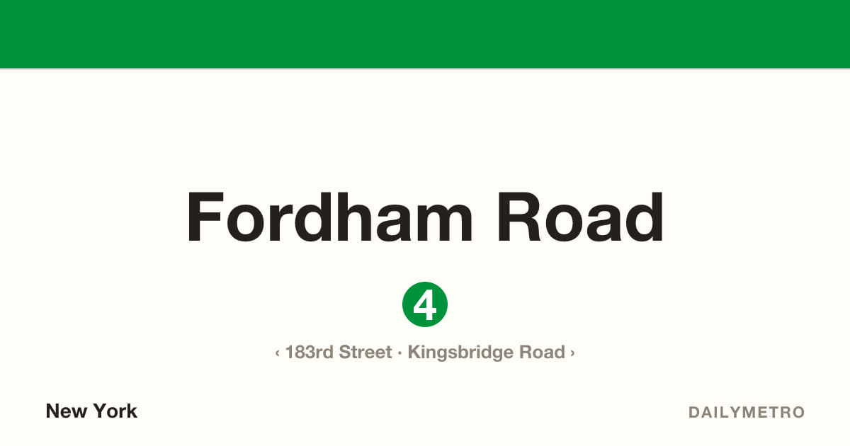 Fordham Road station · Lines 4