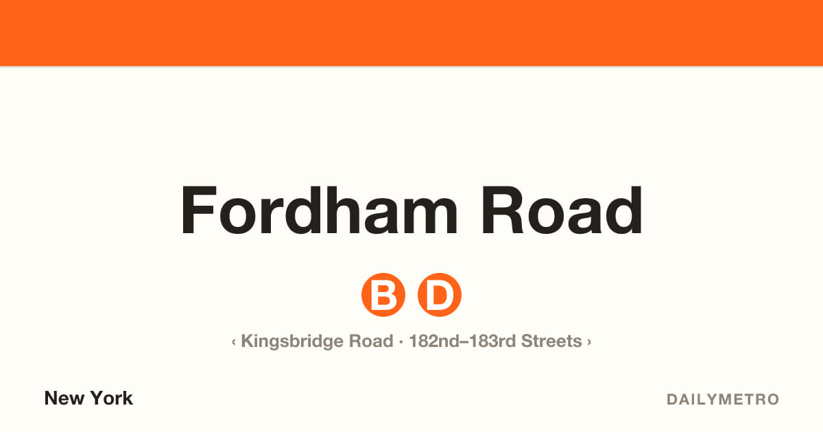 Fordham Road station · Lines B, D