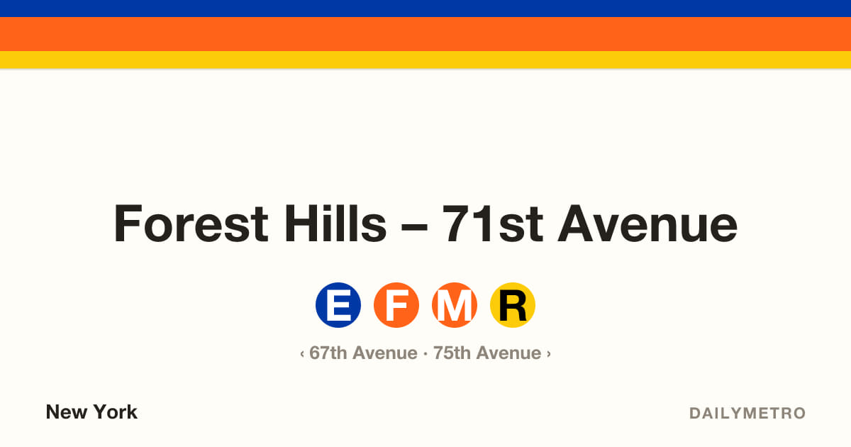 Forest Hills – 71st Avenue station · Lines E, F, M, R