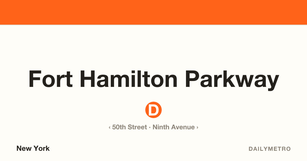 Fort Hamilton Parkway station · Lines D