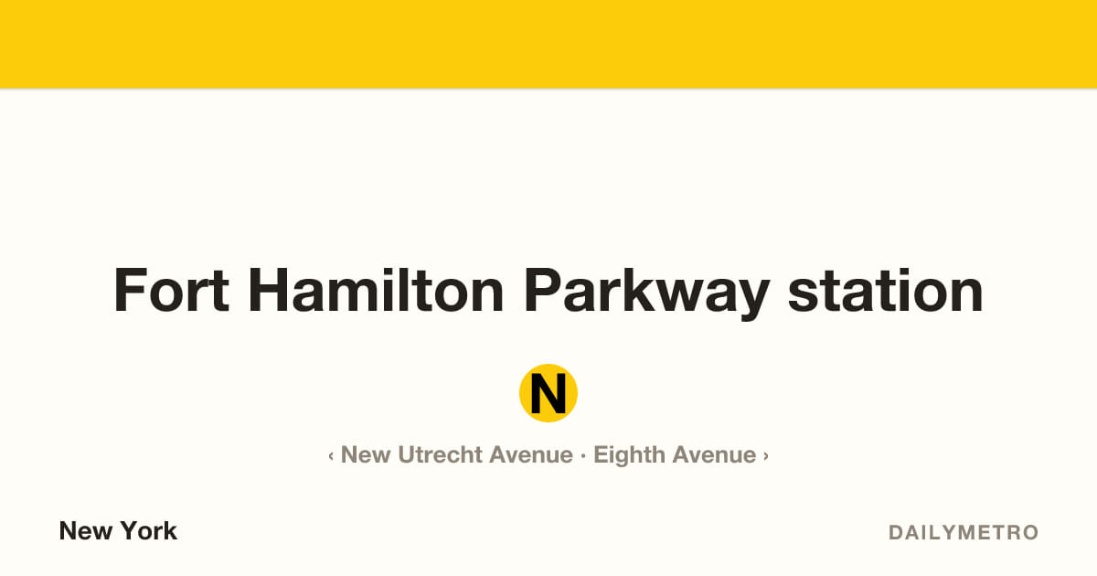 Fort Hamilton Parkway station · Lines N
