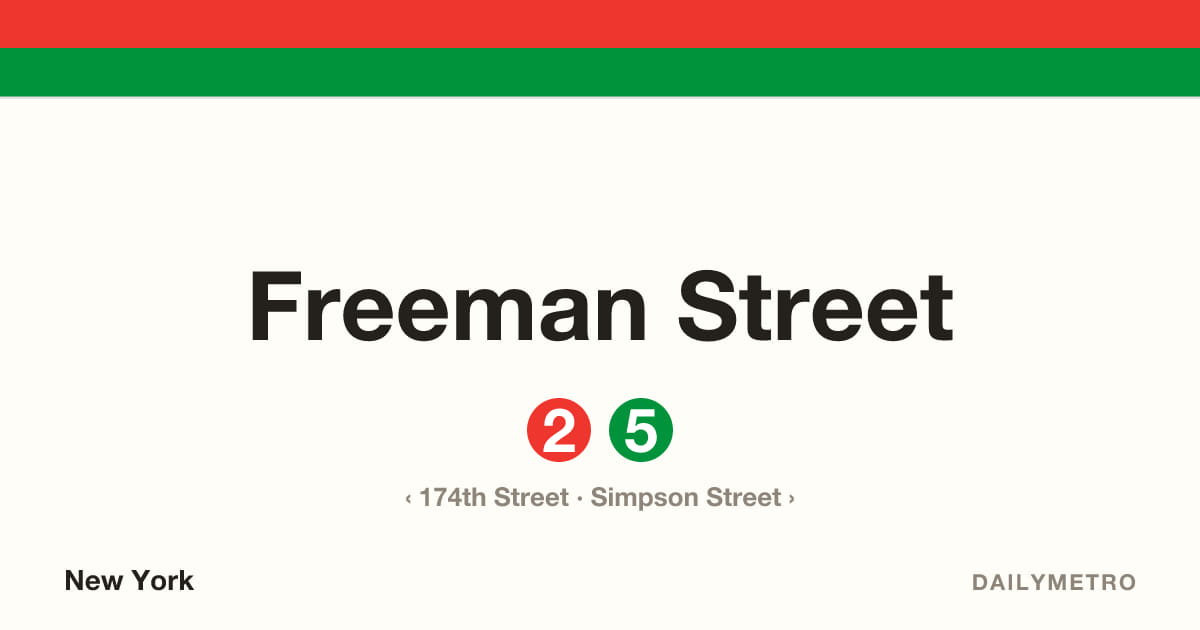 Freeman Street station · Lines 2, 5