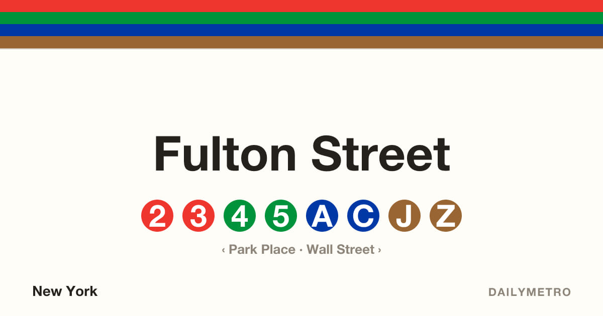 Fulton Street station · Lines 2, 3, 4, 5, A, C, J, Z