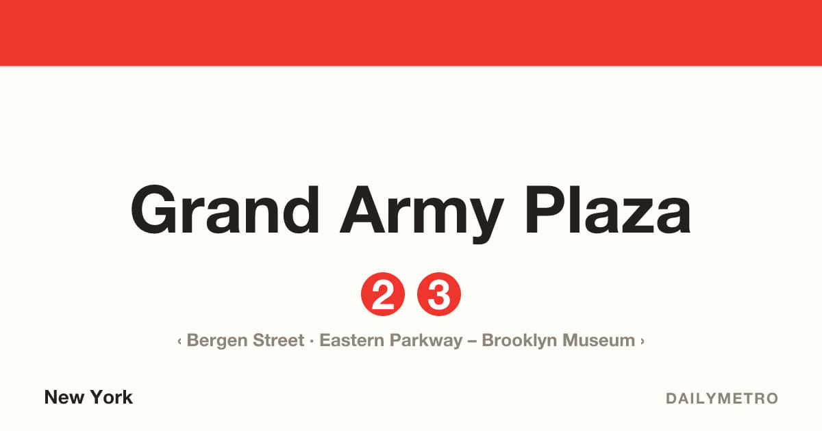 Grand Army Plaza station · Lines 2, 3