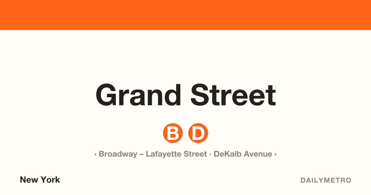 Grand Street station · Lines B, D