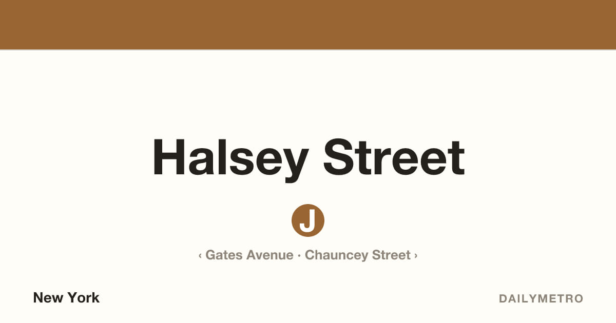 Halsey Street station · Lines J