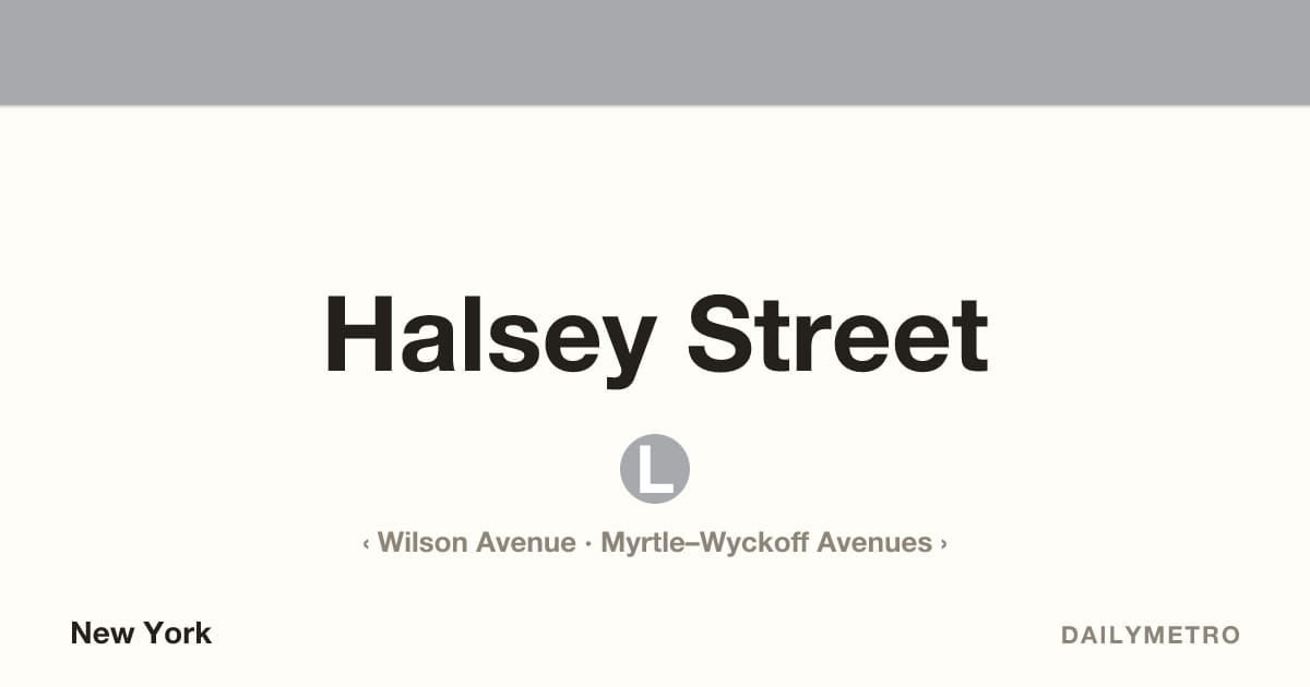 Halsey Street station · Lines L