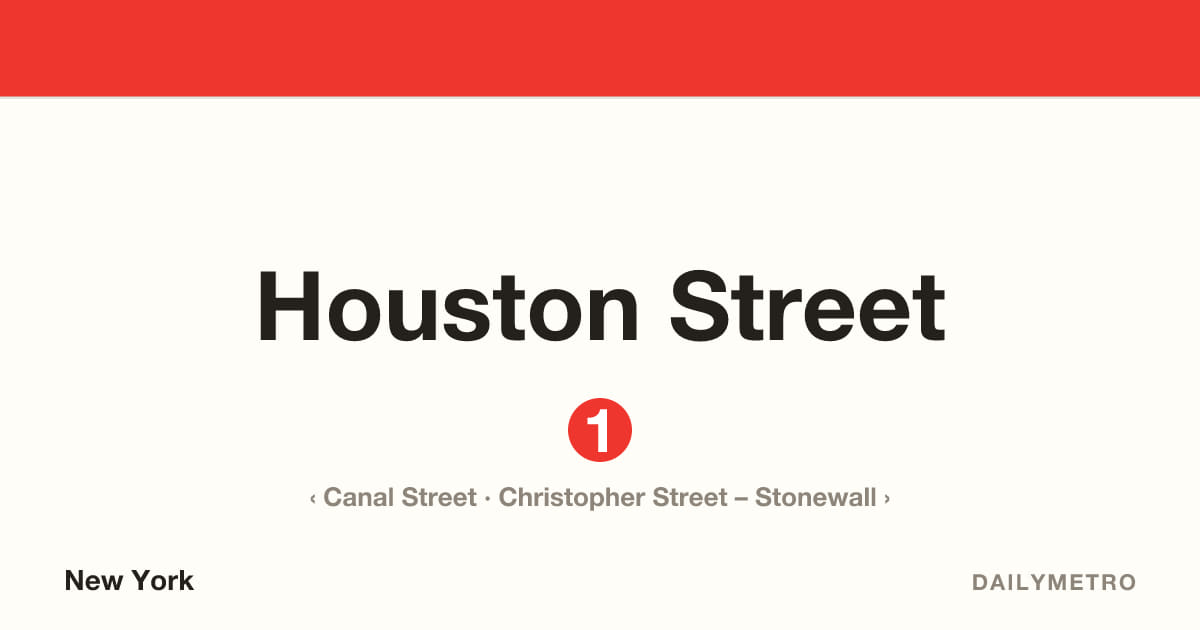 Houston Street station · Lines 1