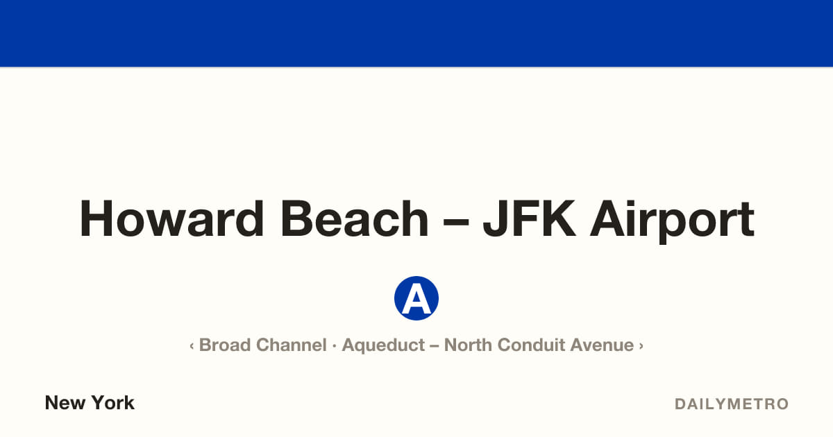 Howard Beach – JFK Airport station · Lines A