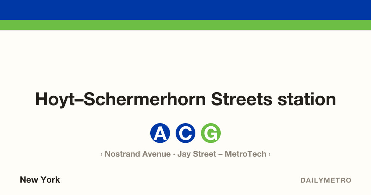 Hoyt–Schermerhorn Streets station · Lines A, C, G