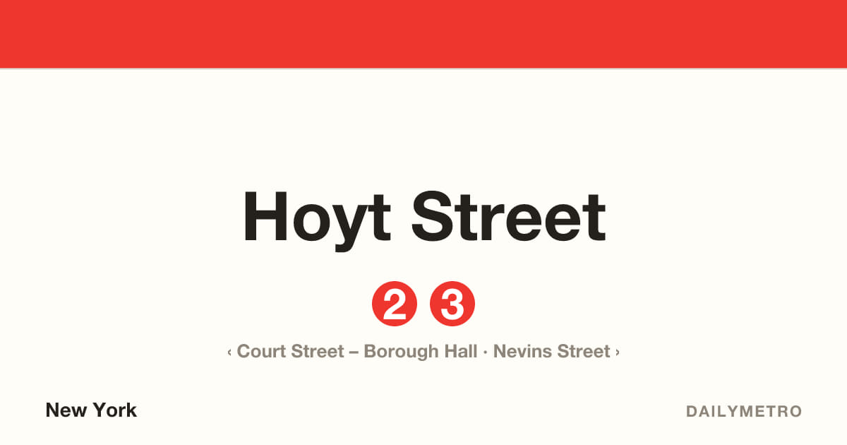 Hoyt Street station · Lines 2, 3