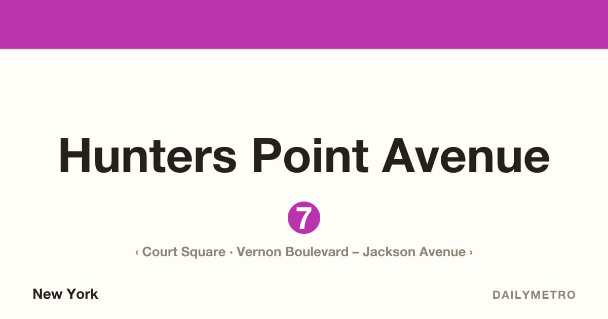 Hunters Point Avenue station · Lines 7