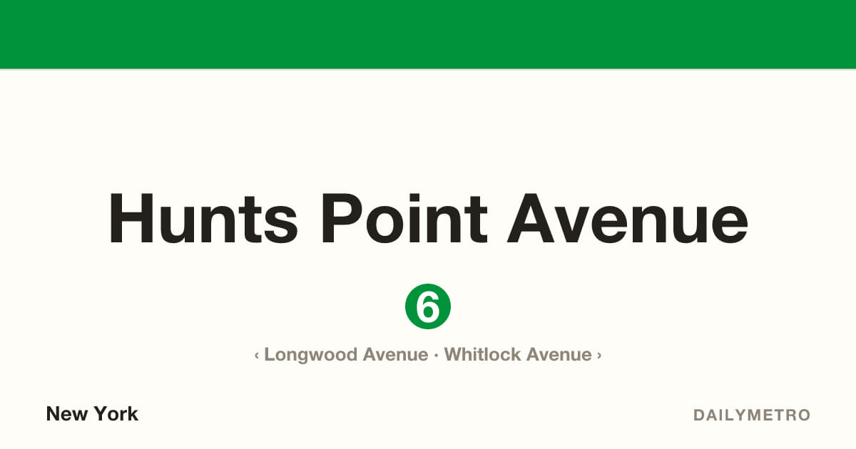 Hunts Point Avenue station · Lines 6