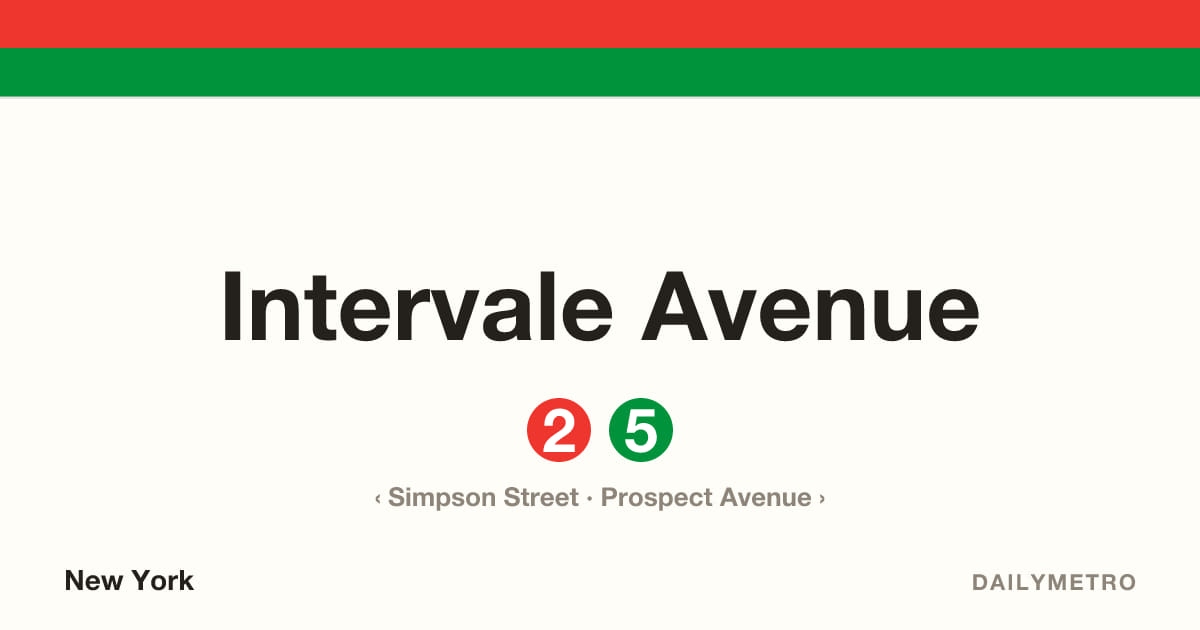 Intervale Avenue station · Lines 2, 5